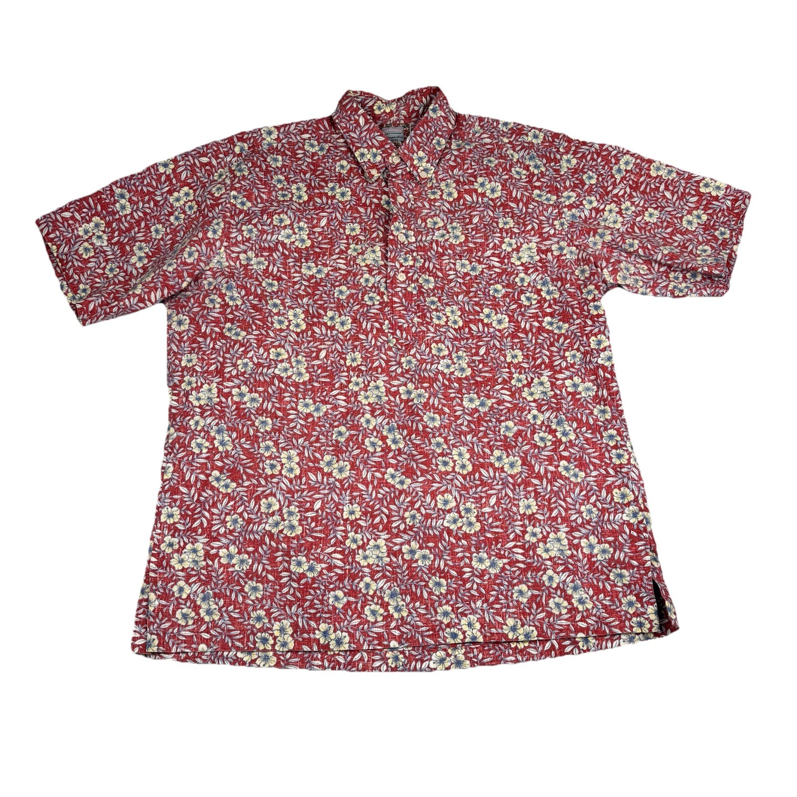Reyn Spooner Vintage Hawaiian Shirt Mens L Traditionals Red Floral Short Sleeve Reyn Spooner Vintage Hawaiian Shirt Mens L Traditionals Red Floral Short Sleeve