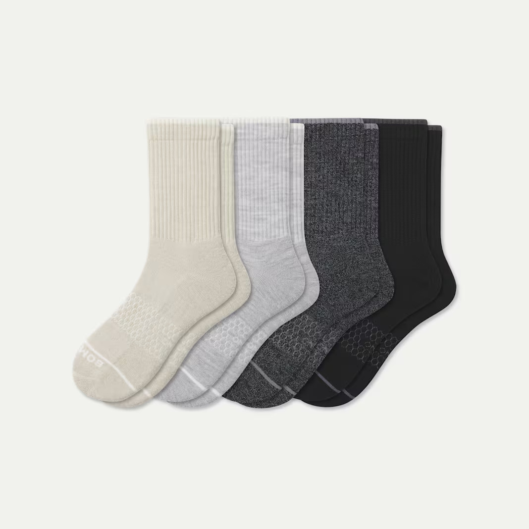 NWT -Bombas- Men's Merino Wool Blend Half Calf Sock 4-Pack-Choose Size & Color