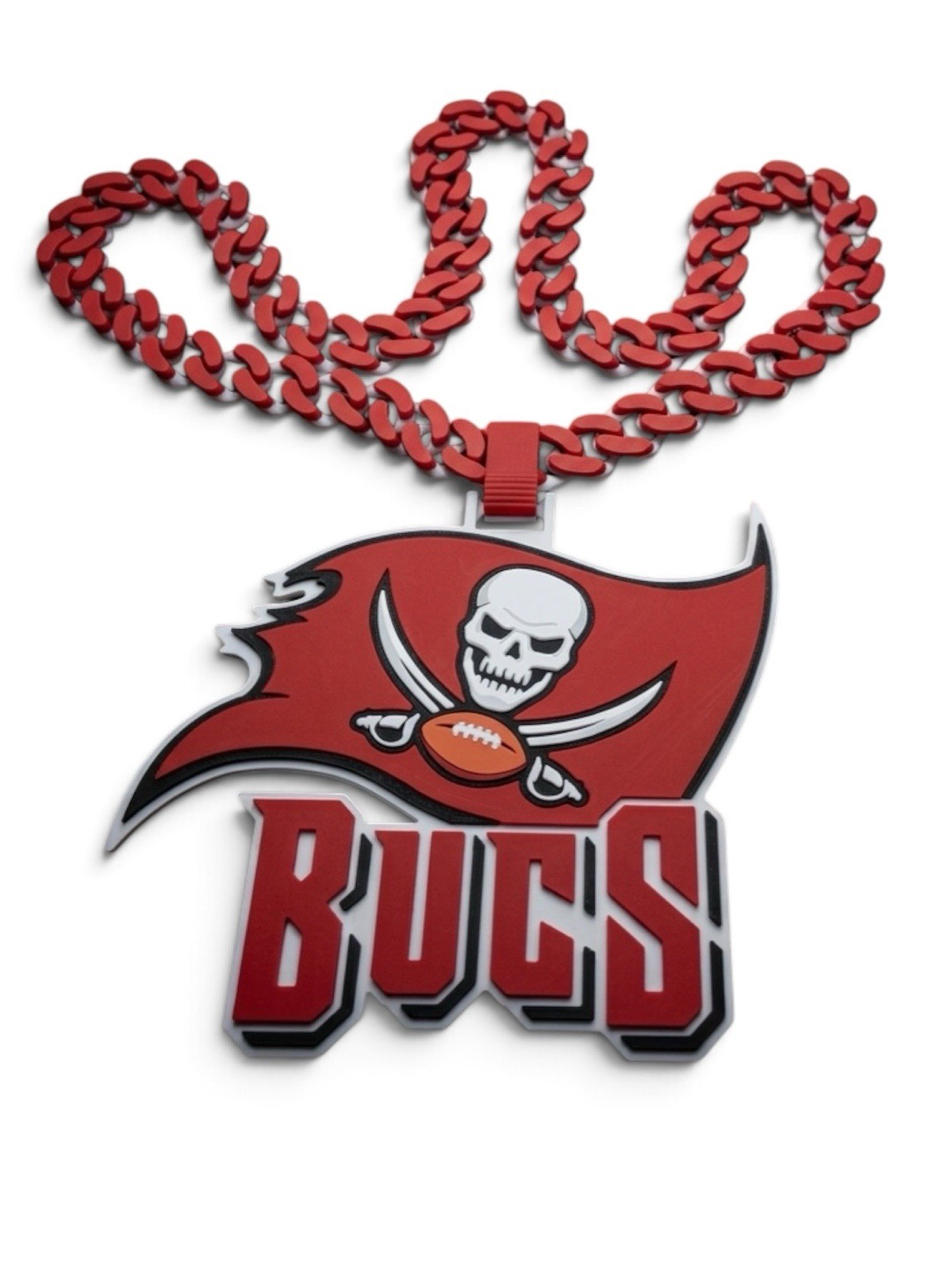 Tampa Bay Buccaneers New Style Logo 3D Printed Hype Chain Cuban Link Style Tampa Bay Buccaneers New Style Logo 3D Printed Hype Chain Cuban Link Style