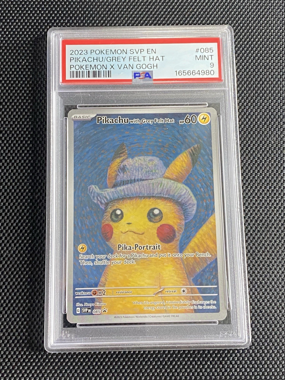 Pikachu with Grey Felt Hat - SV Promo EN - Van Gogh - PSA 9
