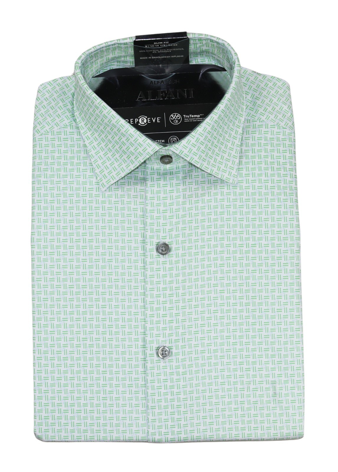 Alfani AlfaTech Slim Fit Stretch Geo Print Easy Care Men\'s Button Down Shirt NWT Alfani AlfaTech Slim Fit Stretch Geo Print Easy Care Men\'s Button Down Shirt NWT