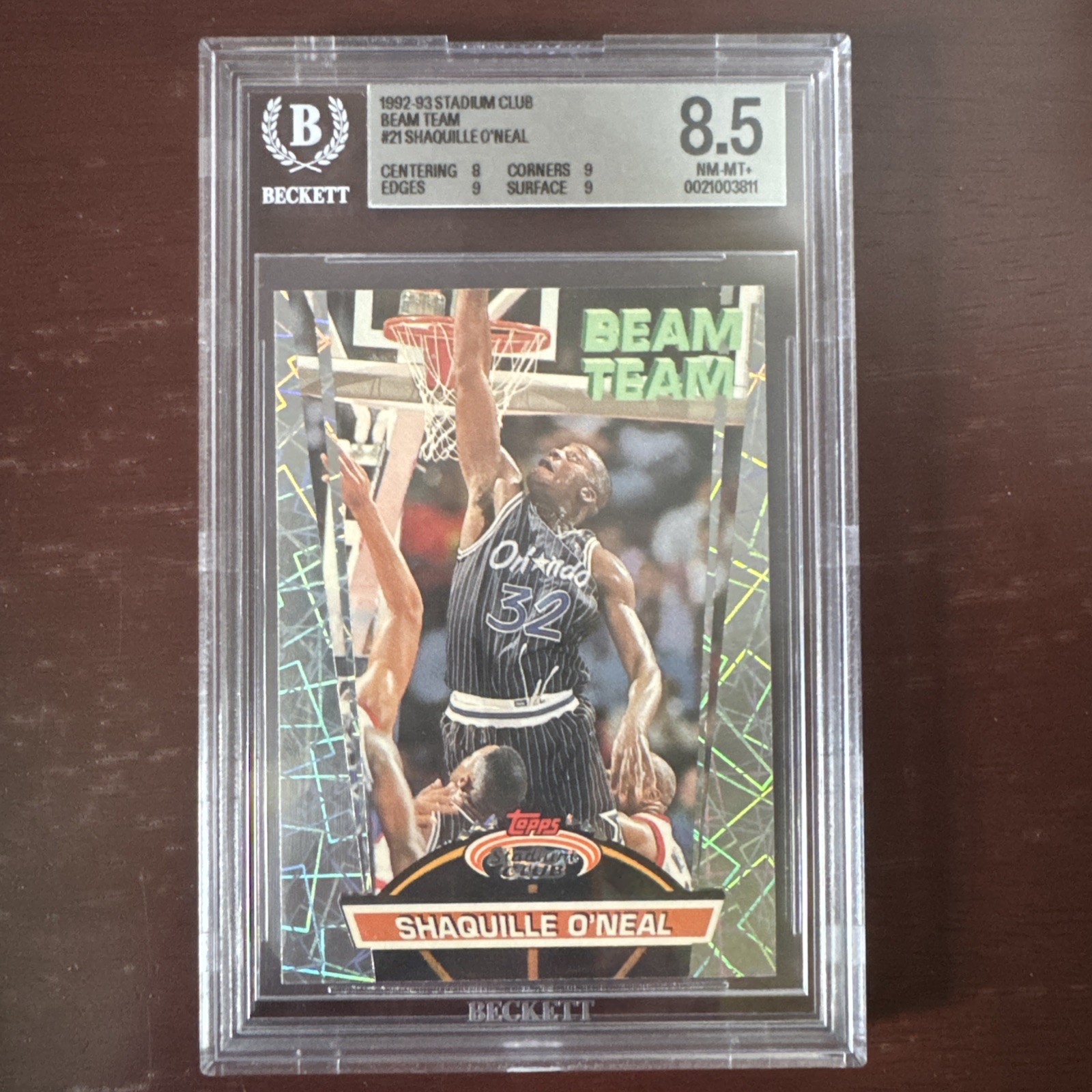 1992-93 Topps Stadium Club - Beam Team Shaquille O\'Neal #21 Members Only (RC) 1992-93 Topps Stadium Club - Beam Team Shaquille O\'Neal #21 Members Only (RC)