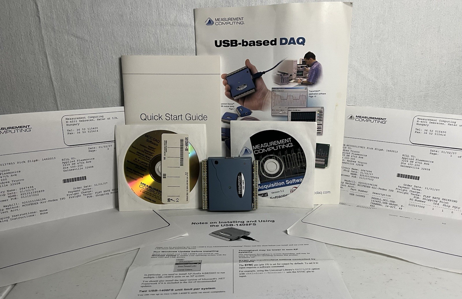 Measurement Computing USB-1408FS USB DAQ Data Acquisition Module Kit Lot