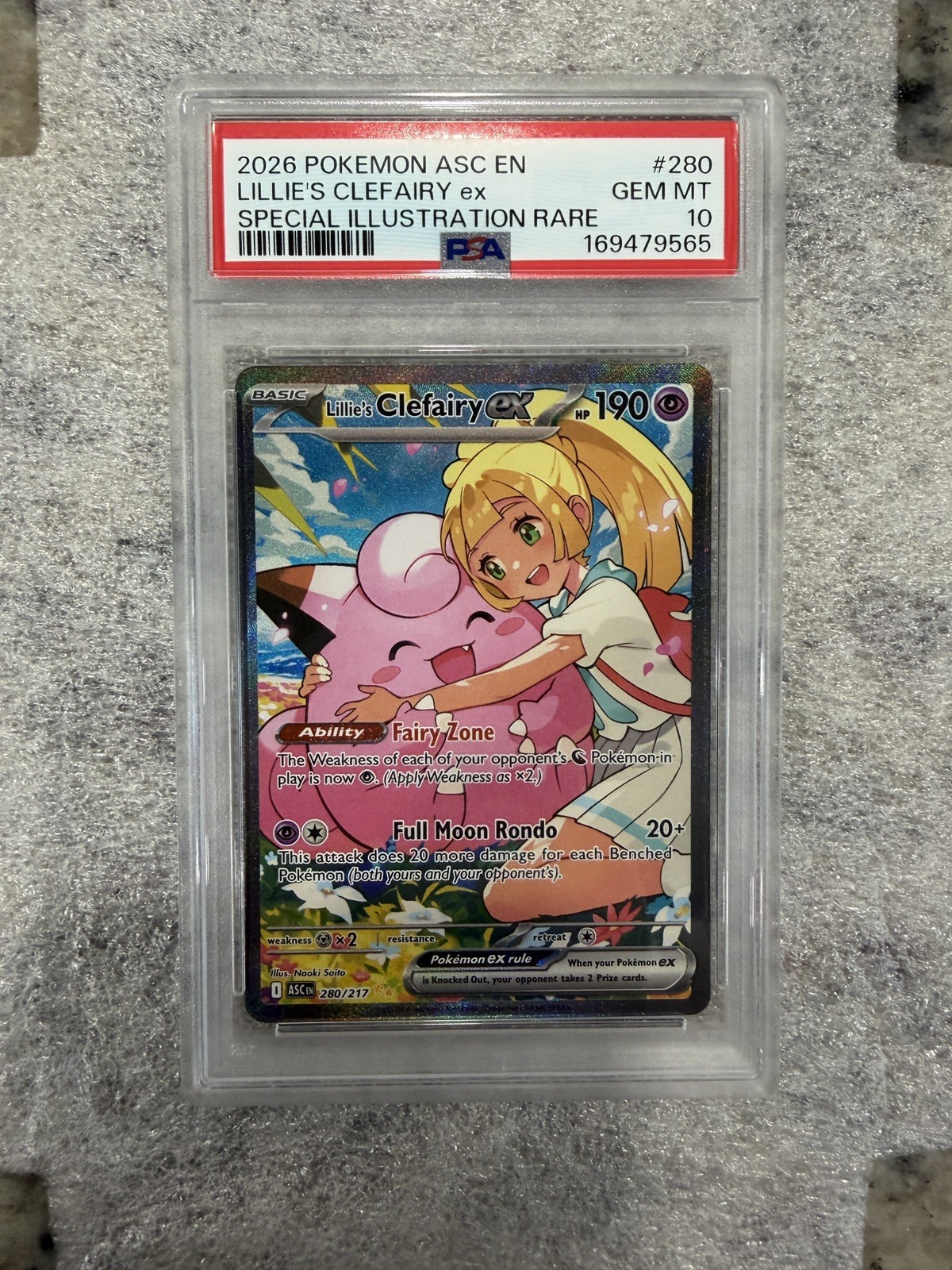 2026 Pokémon Ascended Heroes Lillie’s Clefairy Special Illustration Rare PSA 10