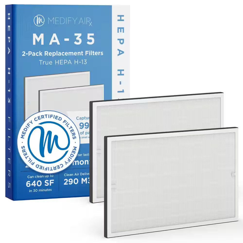 Medify MA-35 Genuine Replacement Filter : H13 HEPA, and Activated Carbon for 99.