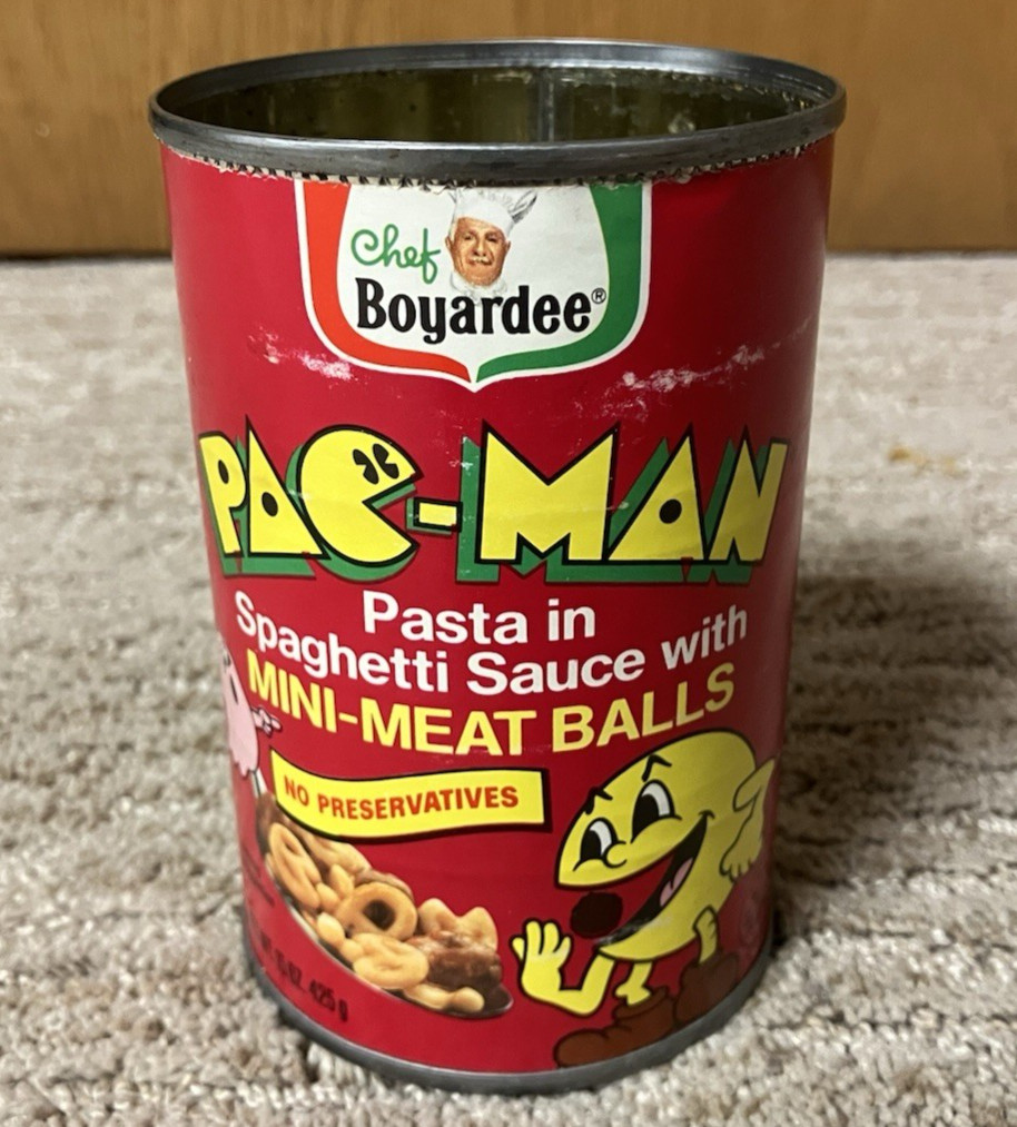 Vintage 1986 Pac-Man CHEF BOYARDEE Pasta Can Rare Clean Empty Vintage 1986 Pac-Man CHEF BOYARDEE Pasta Can Rare Clean Empty