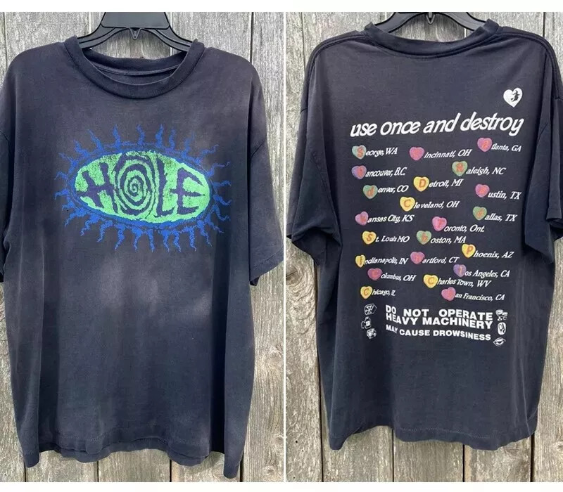 Hole Band 1994 Concert Tour 2 Sided Unisex Short Sleeve T shirt S5830