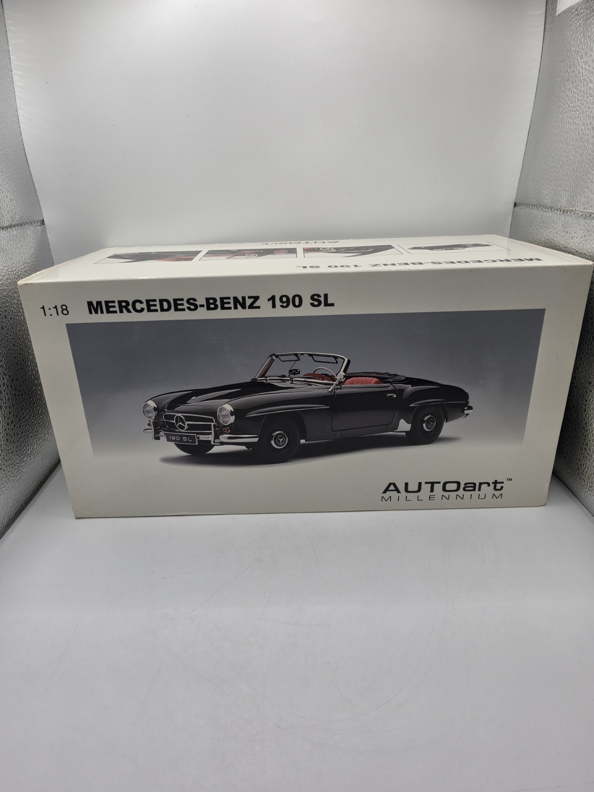 AUTOart Millennium 76118 Mercedes-Benz 190 SL 1:18 Black Factory Sealed NOS RARE