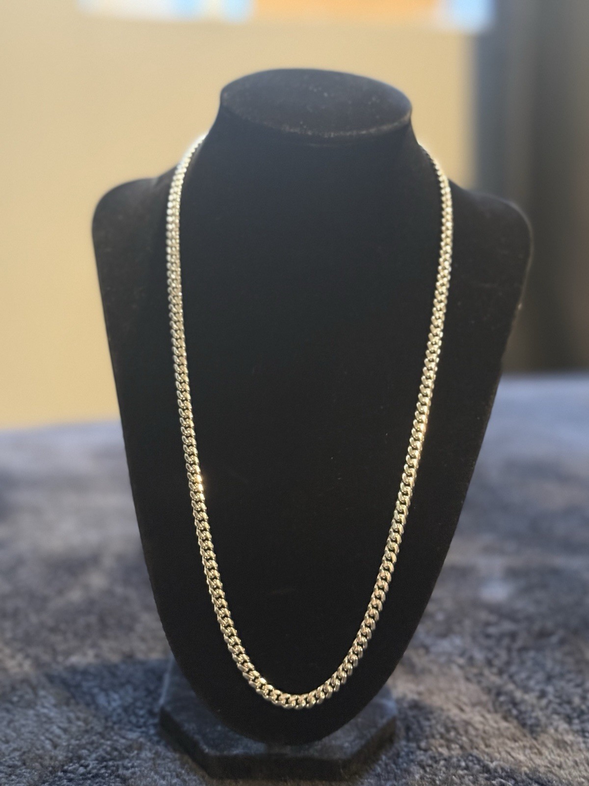 Solid 925 Sterling Silver Men\'s Miami Cuban Link Chain Necklace 5mm 22\