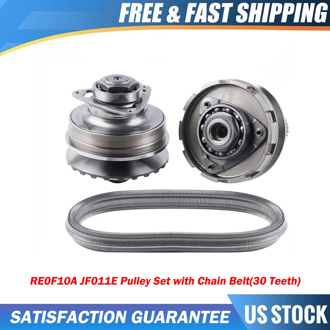 For NISSAN 2.5 JF011E RE0F10A 30T Transmission CVT Pulley Belt Chain Rebuild Kit