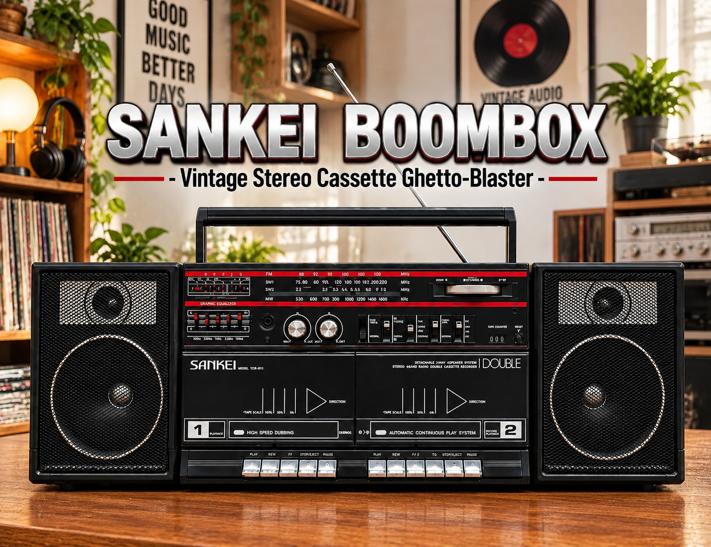 SANKEI BOOMBOX 🌈RaRe🌈 Vintage Stereo Cassette Tape