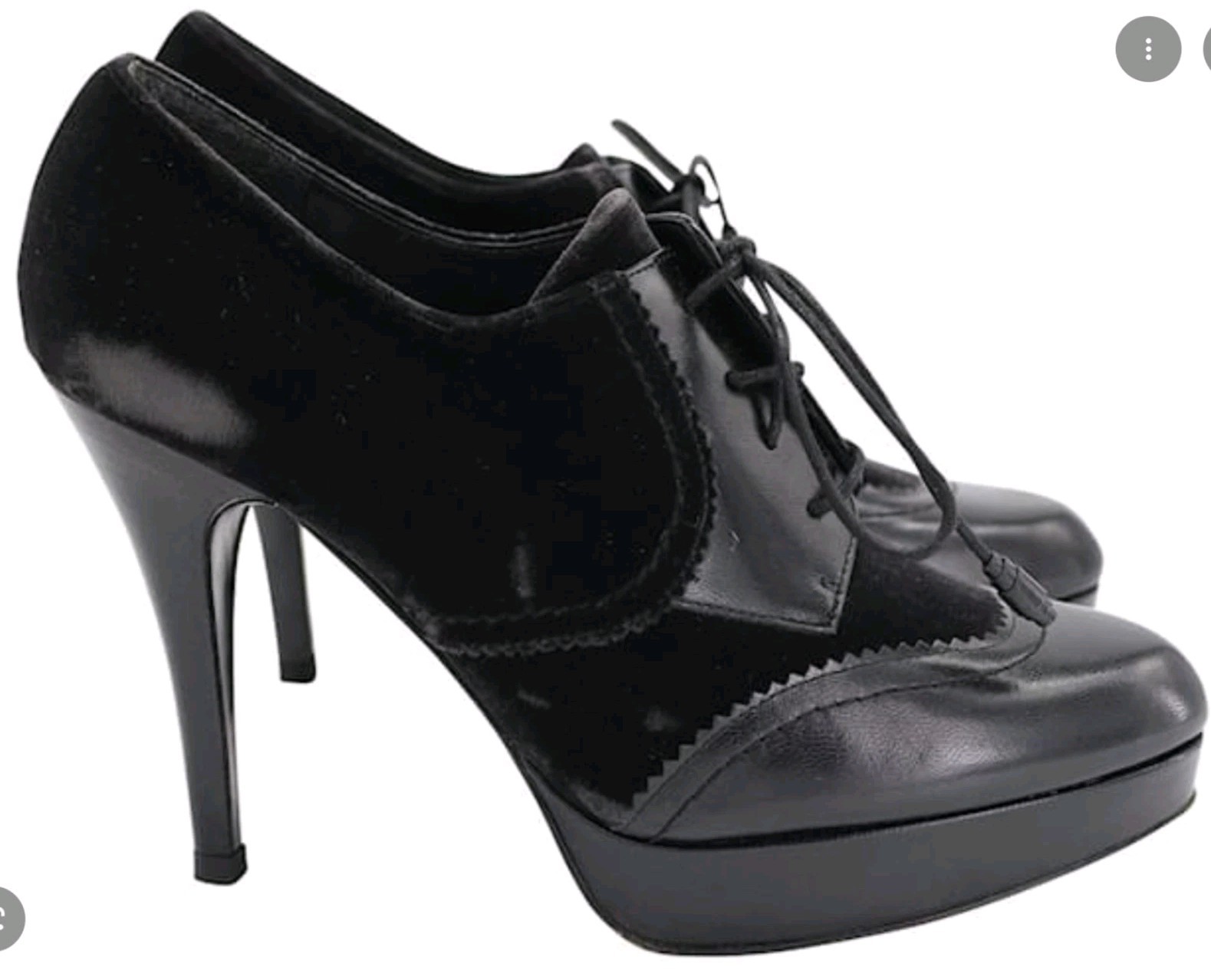 STUNNING Y2K Stuart Weitzman Black Velvet Platform Oxford Bootie 7.5 A+ Preloved STUNNING Y2K Stuart Weitzman Black Velvet Platform Oxford Bootie 7.5 A+ Preloved