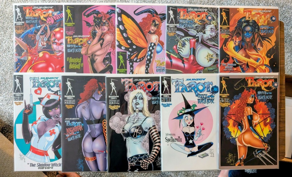 JIM BALENT'S TAROT WITCH OF THE BLACK ROSE #29 - 38 (10 ISSUE LOT) RARE, GOTHIC