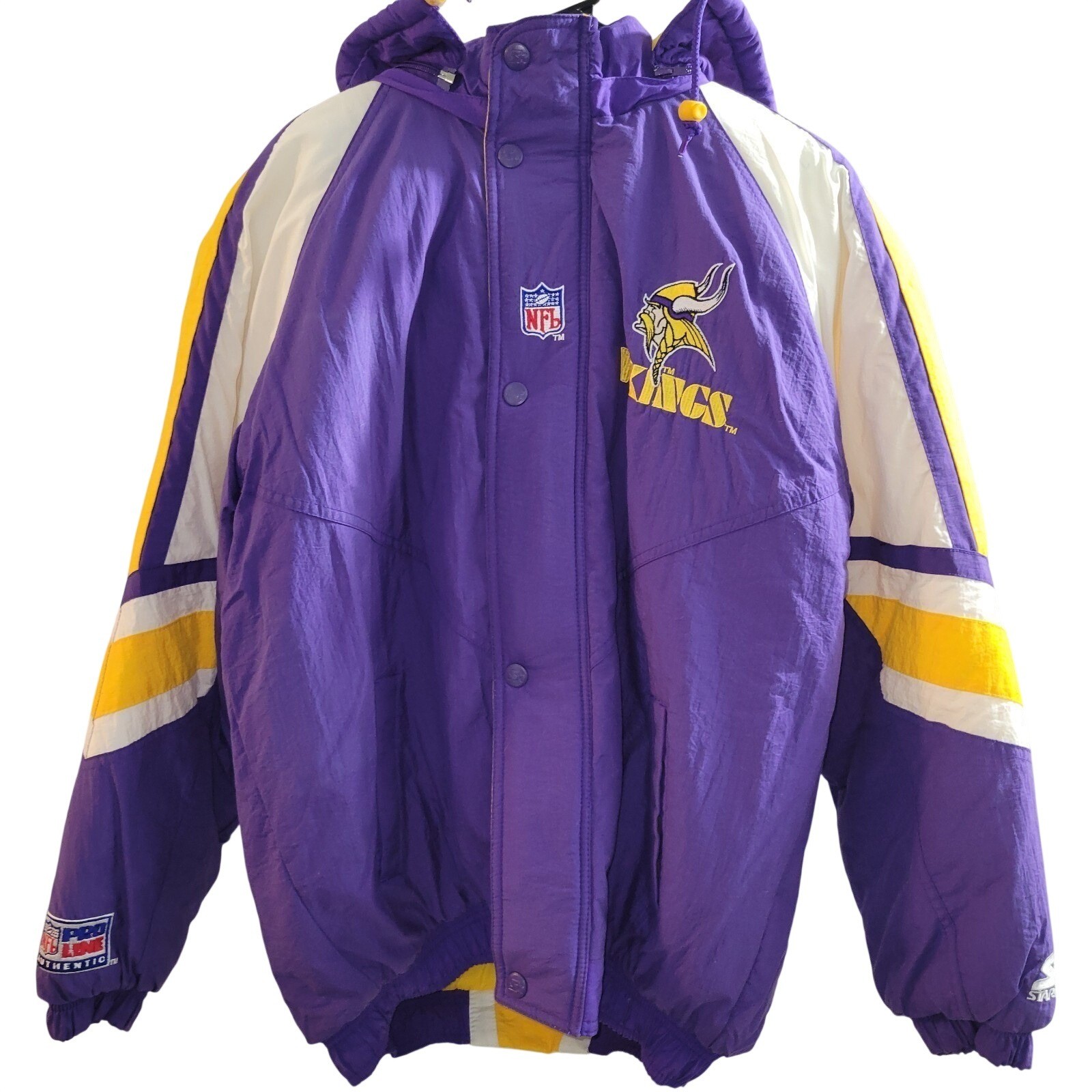 Vintage Pro Line Starter Minnesota Vikings Full Zip Puffer Jacket Size Large EUC Vintage Pro Line Starter Minnesota Vikings Full Zip Puffer Jacket Size Large EUC