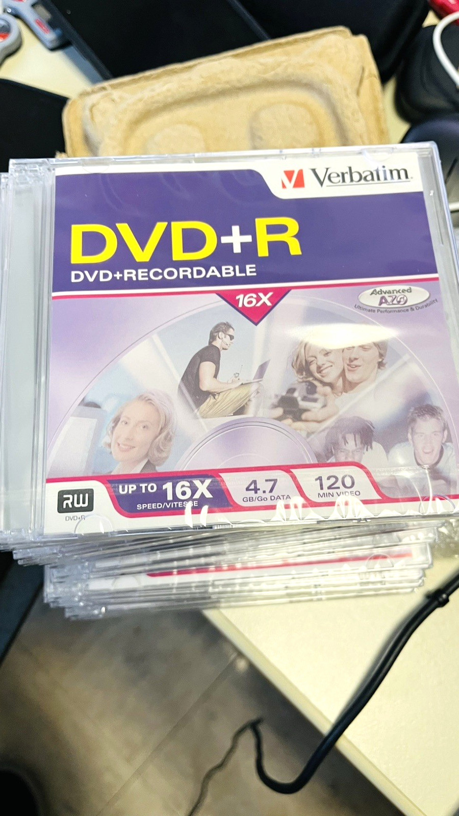 Verbatim DVD+R Recordable Blank Disc 4.7GB 16x Slimline Jewel Case