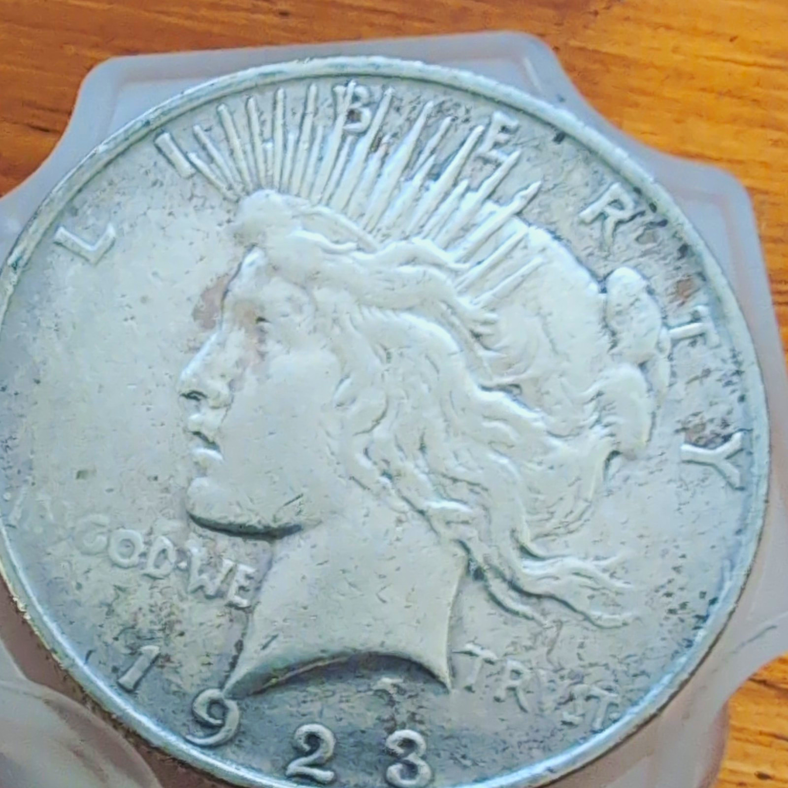 1923 D Peace Dollar key date nice lustre especially on obverse 1923 D Peace Dollar key date nice lustre especially on obverse