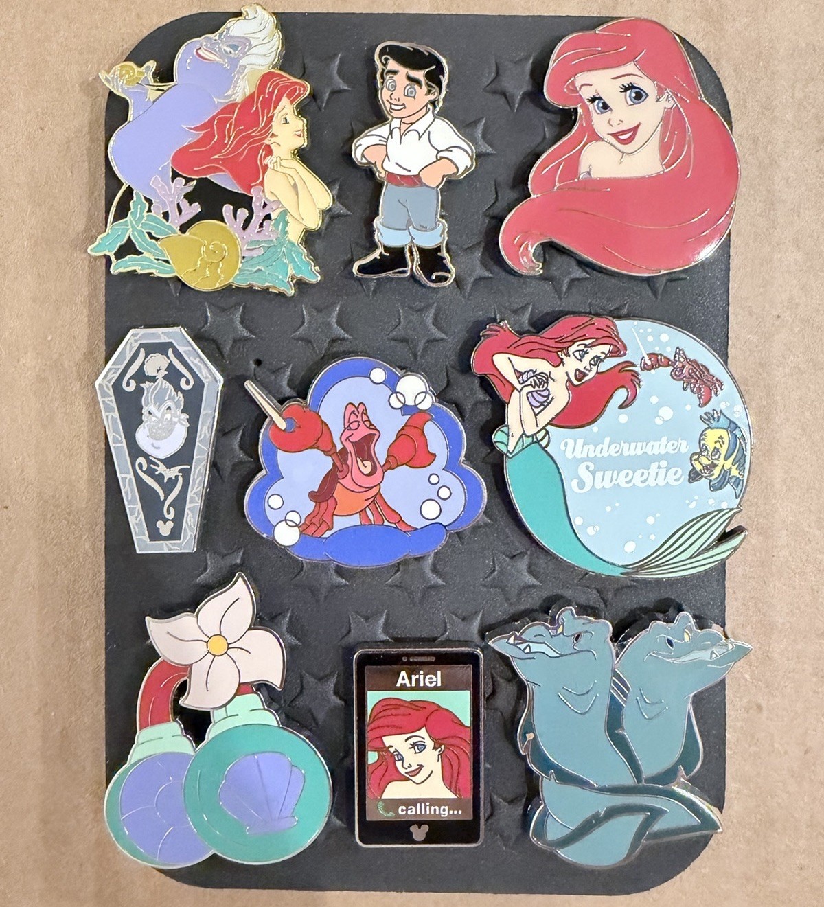 Disney The Little Mermaid Exclusive Enamel Pin Lot - Ariel Ursula  + GoPinPro