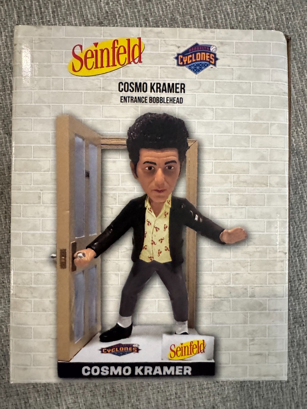 2026 SEINFELD COSMO KRAMER BOBBLEHEAD BROOKLYN CYCLONES - NEW, UNOPENED