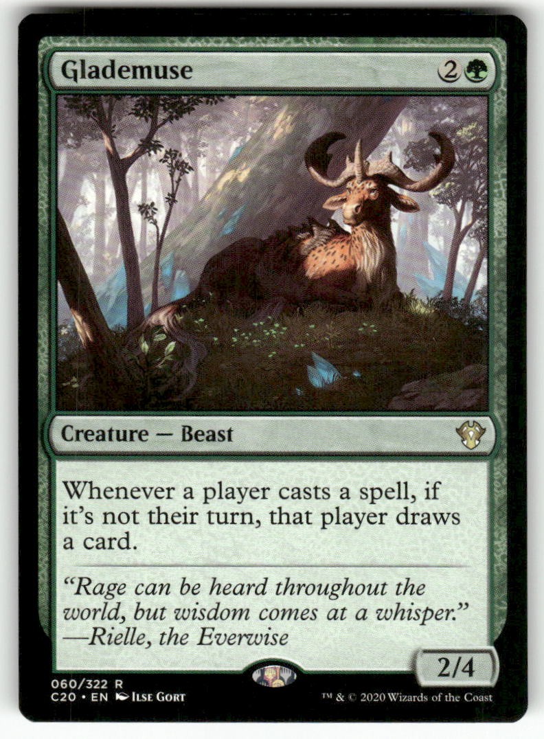 Glademuse 60 Rare Commander 2020 Magic: The Gathering Near Mint