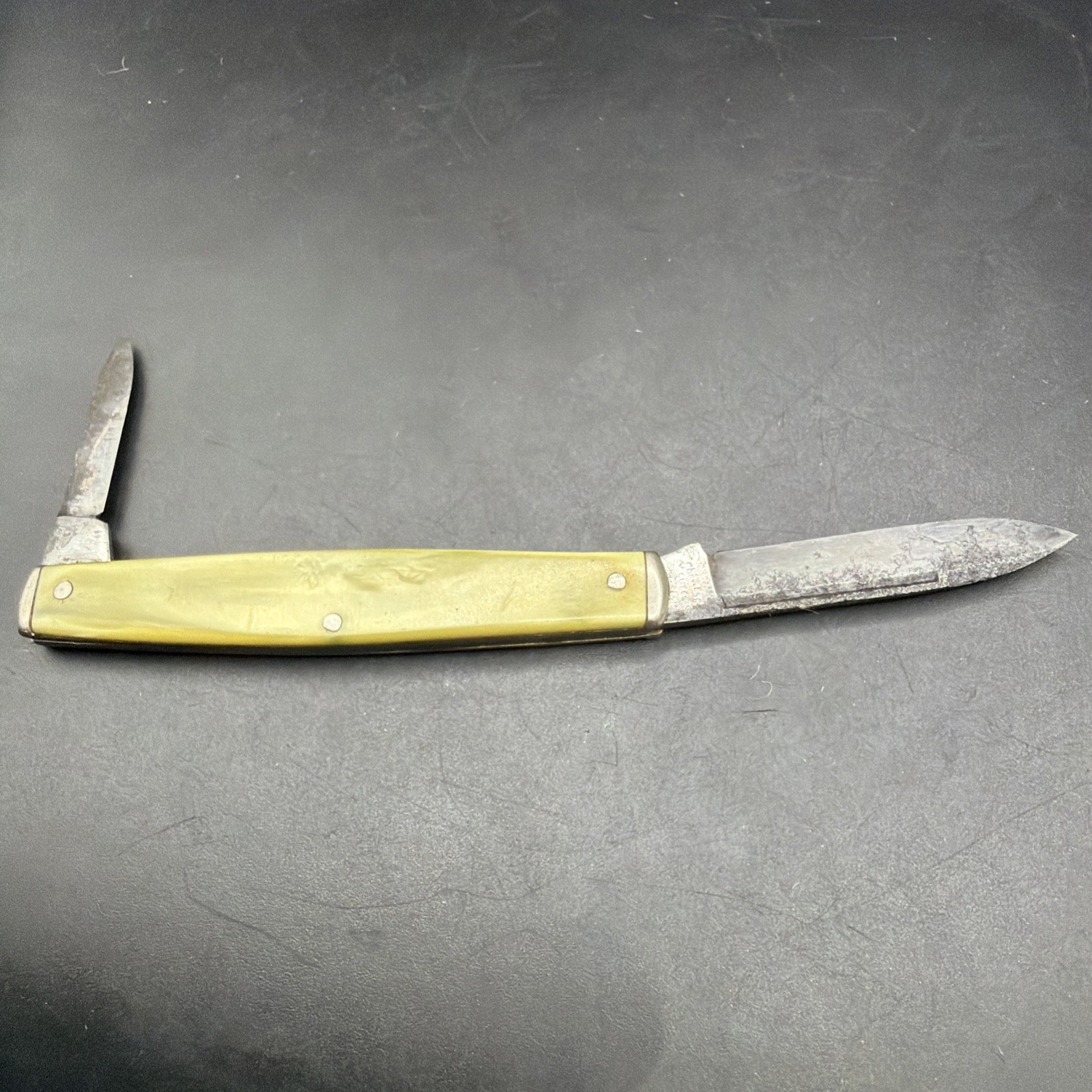 Antique Challenge Cutlery Bridgeport Conn 2 Blade Celluloid Pen Pocket Knife