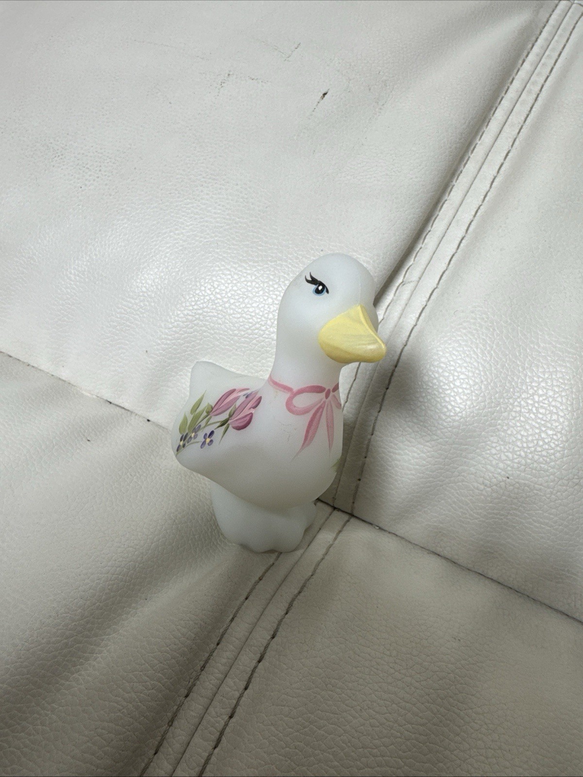 Lenox Fenton Glass Figurine HP Opal Satin \