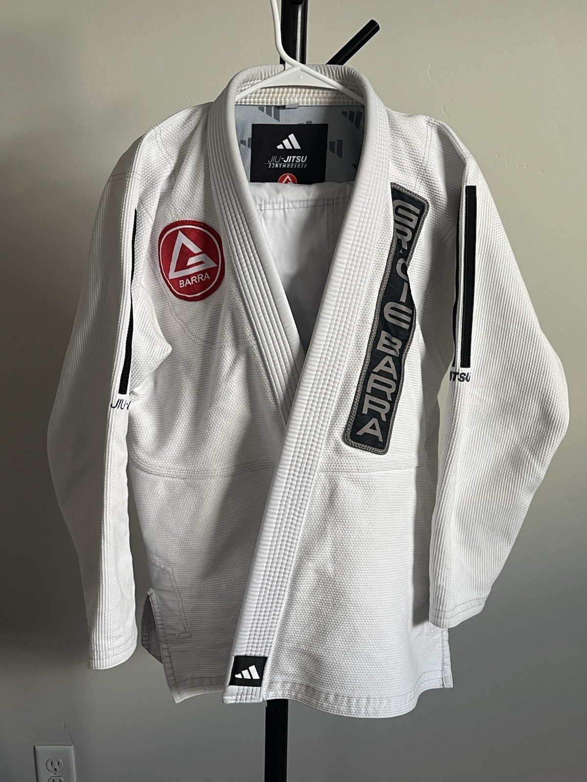 Adidas Gracie Barra Performance BJJ Gi A1 White Jiu Jitsu Kimono Jacket Pants