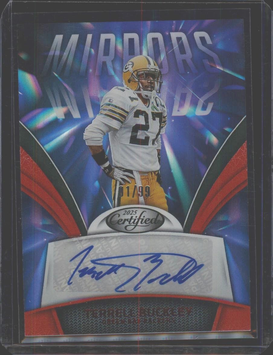 2025 Panini Certified #MS-TBU Terrell Buckley Mirror Signatures Red #/99 2025 Panini Certified #MS-TBU Terrell Buckley Mirror Signatures Red #/99