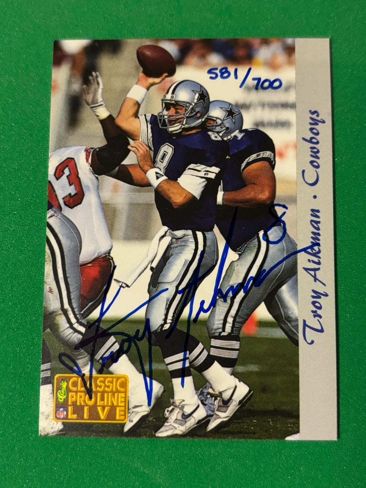 1993 Classic Football Pro Line Troy Aikman Auto /700 Dallas Cowboys 1993 Classic Football Pro Line Troy Aikman Auto /700 Dallas Cowboys