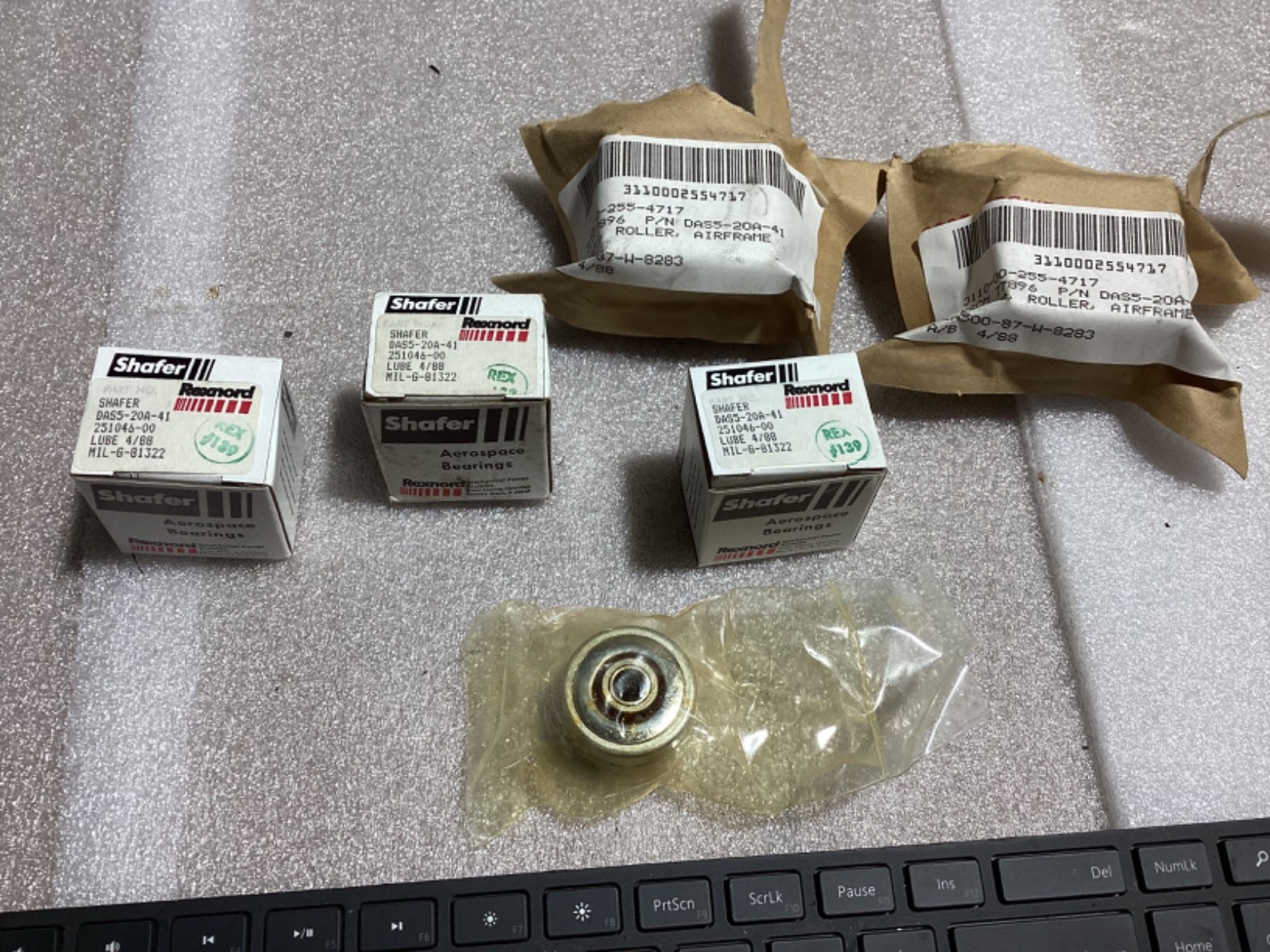 Lot of 3 Shafer Rexnord Aerospace Bearings DAS5-20A-41 MS-289-13 NEW Lot of 3 Shafer Rexnord Aerospace Bearings DAS5-20A-41 MS-289-13 NEW