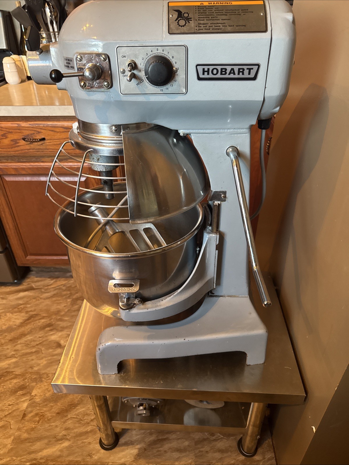 Hobart A-200T Commercial Dough Mixer 20 Qt 3 Speed with Bowl And Attachments
