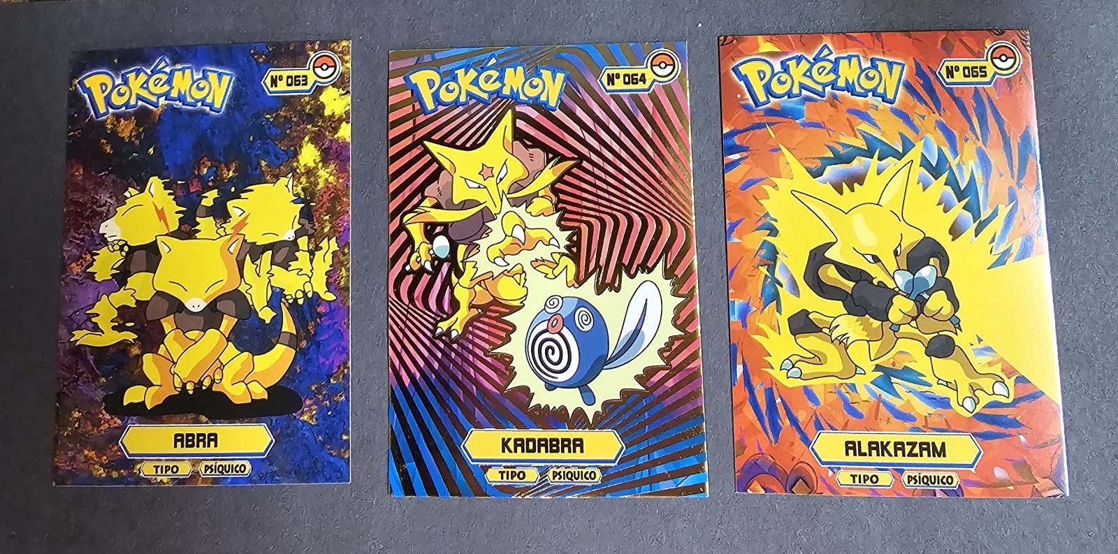 ABRA X KADABRA X ALAKAZAM - POKEMON KANTO CARDS TOP POKEDEX CCG FOIL ABRA X KADABRA X ALAKAZAM - POKEMON KANTO CARDS TOP POKEDEX CCG FOIL