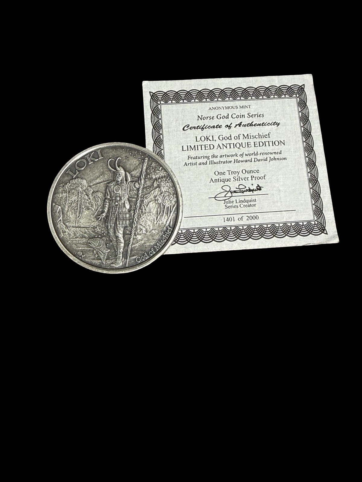 Anonymous Mint Norse God Series Odin The All Father 1 oz .999 Fine Silver Round Anonymous Mint Norse God Series Odin The All Father 1 oz .999 Fine Silver Round