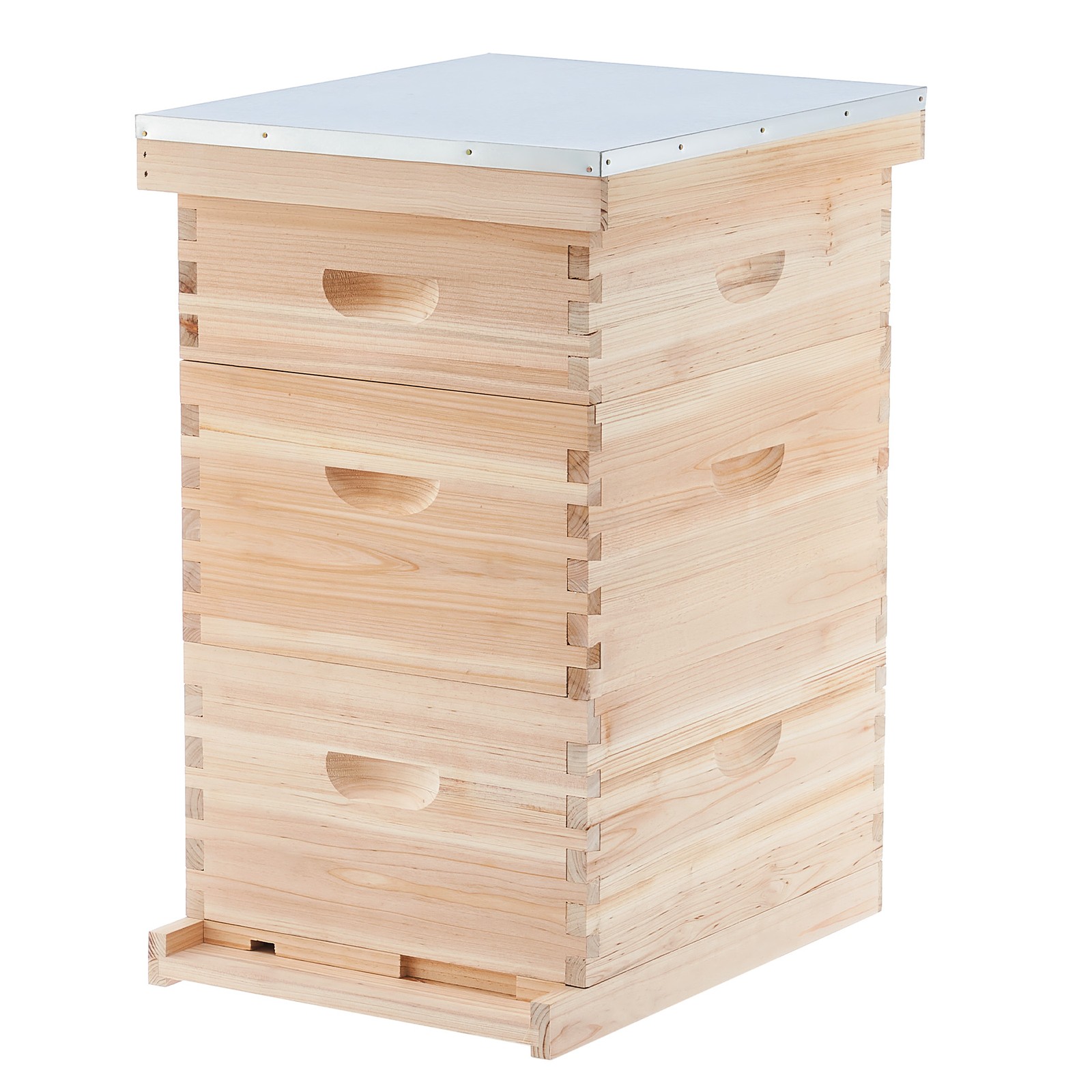 CREWORKS Honey Beehive Kit Beekeeping Metal Roof With/Without Frames 3/4/5 Layer