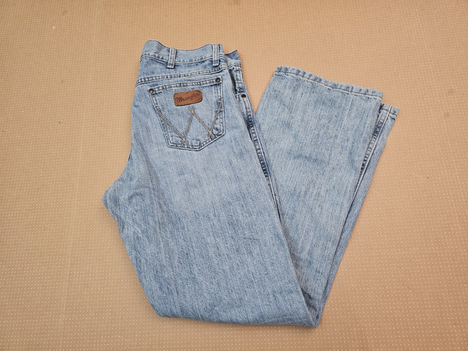 Wrangler Retro Jeans Mens 34x34 Blue Demim Relaxed Boot Western Workwear