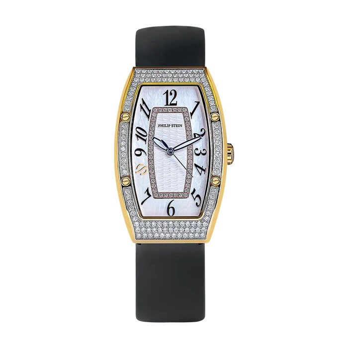Newly Released Philip Stein Evolution Mini Pave Diamond w/ Rose Gold Bezel Watch