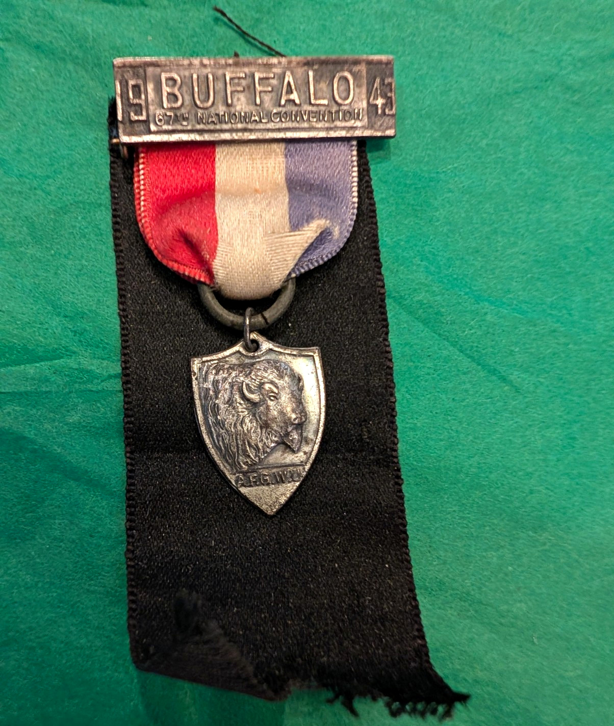 U.W.S.A. Buffalo 67th National Convention Sterling Silver 0.925 Medal