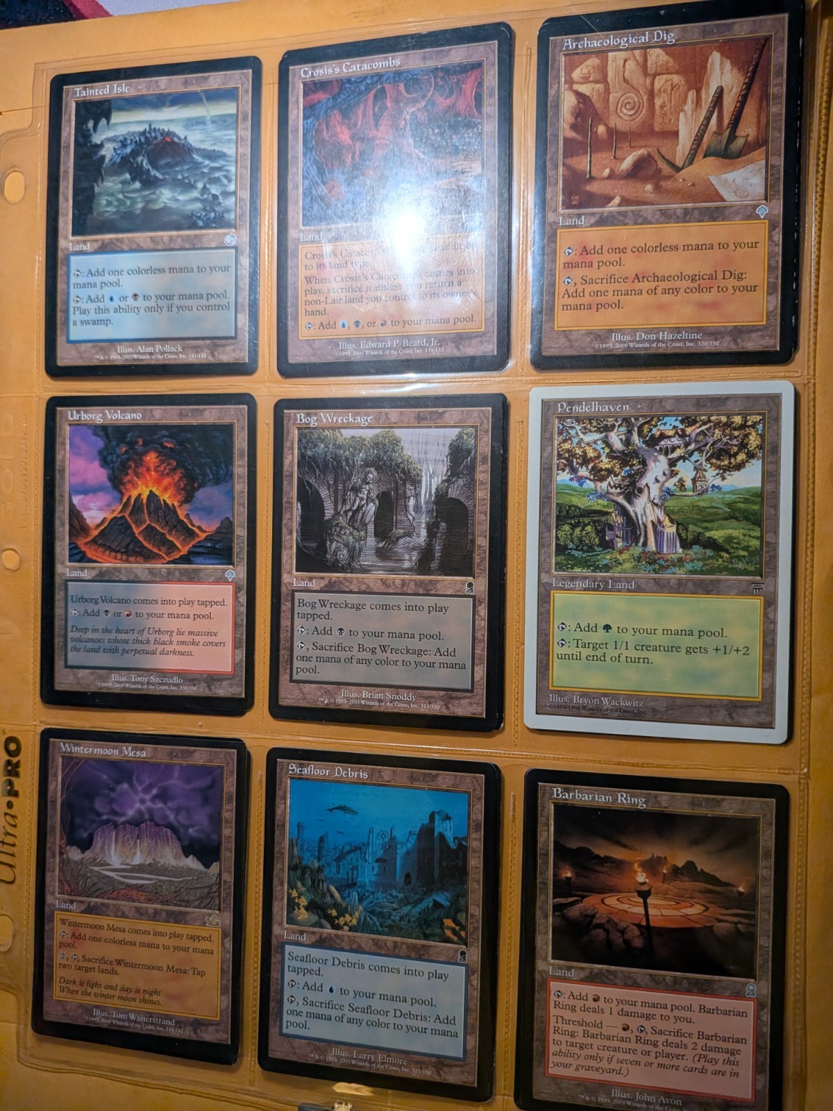 MTG Vintage Non-Basic Land Lot 60+ Urza Odyssey Invasion Lairs Binder Pages