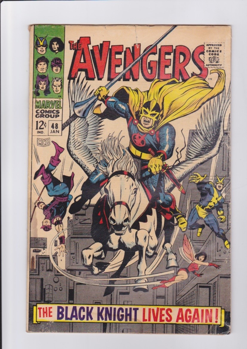Avengers #48, Jan. 1968 Marvel Comics, 1st Dane Whitman new Black Knight GD Avengers #48, Jan. 1968 Marvel Comics, 1st Dane Whitman new Black Knight GD