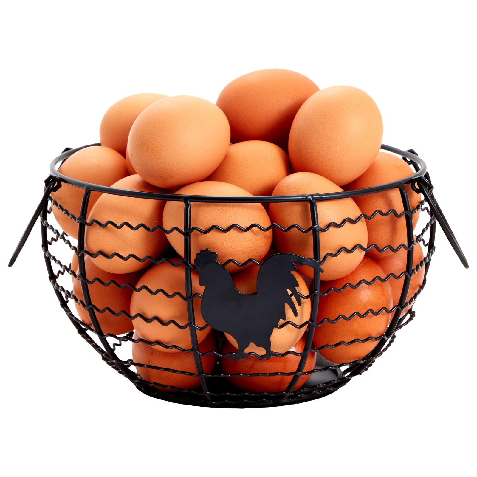 Black Wire Egg Basket Organizer for Kitchen Farmhouse Decoration, 8.2x8.2x4.9\ Black Wire Egg Basket Organizer for Kitchen Farmhouse Decoration, 8.2x8.2x4.9\