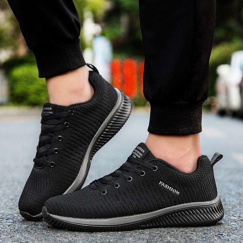 Men Running Walking Knit Shoes Fashion Casual Men Sneakers Breathable Sport