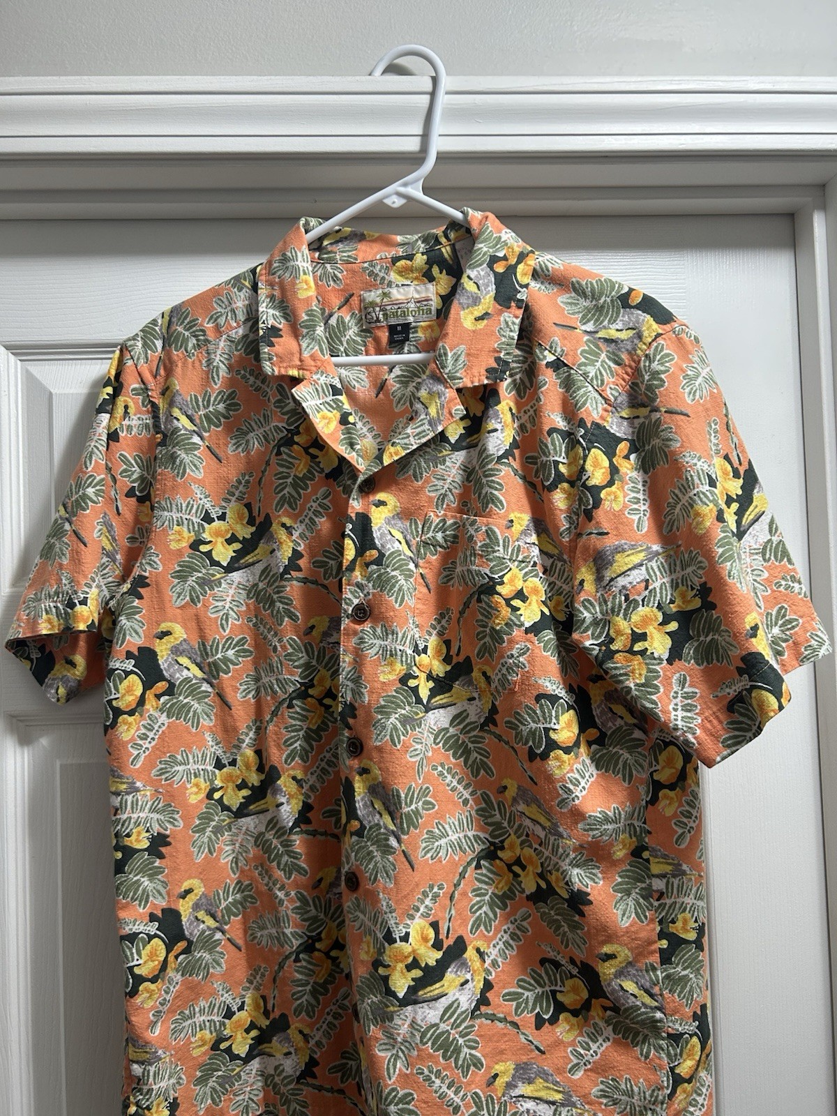 Pataloha Patagonia Men\'s Short Sleeve Hawaiian Shirt Medium
