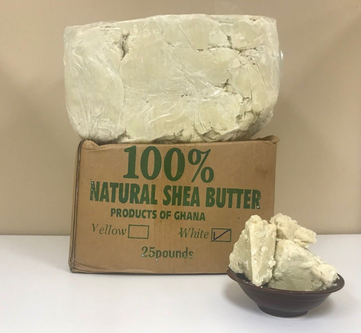RAW AFRICAN SHEA BUTTER Organic Unrefined WHITE/IVORY Pure Premium Quality 