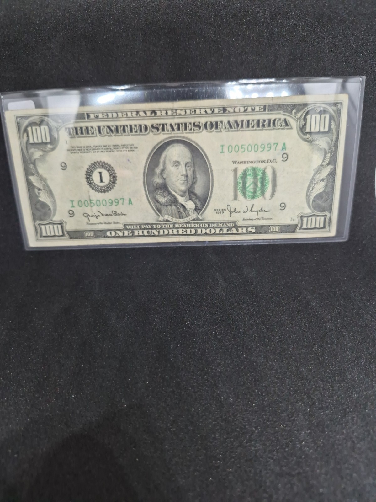 Series 1950 $100 Federal Reserve note Series 1950 $100 Federal Reserve note