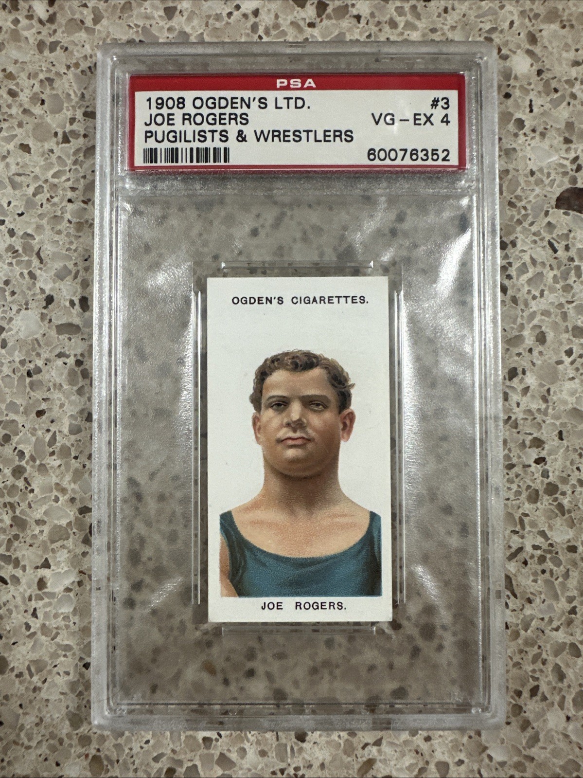 1908/1909 Ogdens LTD. Pugilists & Wrestlers Tobacco Joe Rogers #3 PSA 4