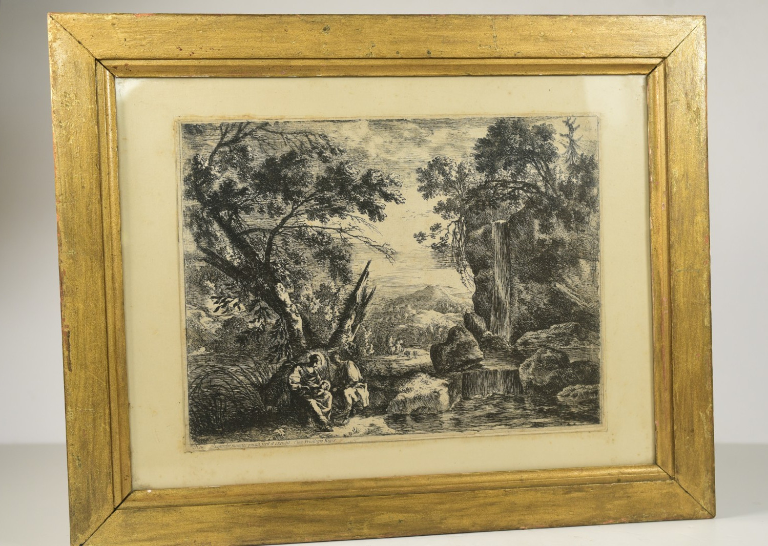 Antique 17th C Oryginal Engraving Henri Mauperche Repose in Egypt No24 Climenson Antique 17th C Oryginal Engraving Henri Mauperche Repose in Egypt No24 Climenson