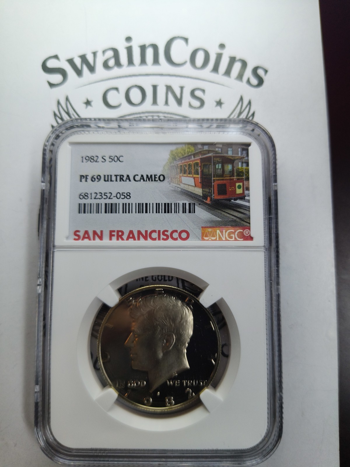 1982 S 50c Kennedy Half Dollar NGC PF69 Ultra Cameo E5-150 1982 S 50c Kennedy Half Dollar NGC PF69 Ultra Cameo E5-150