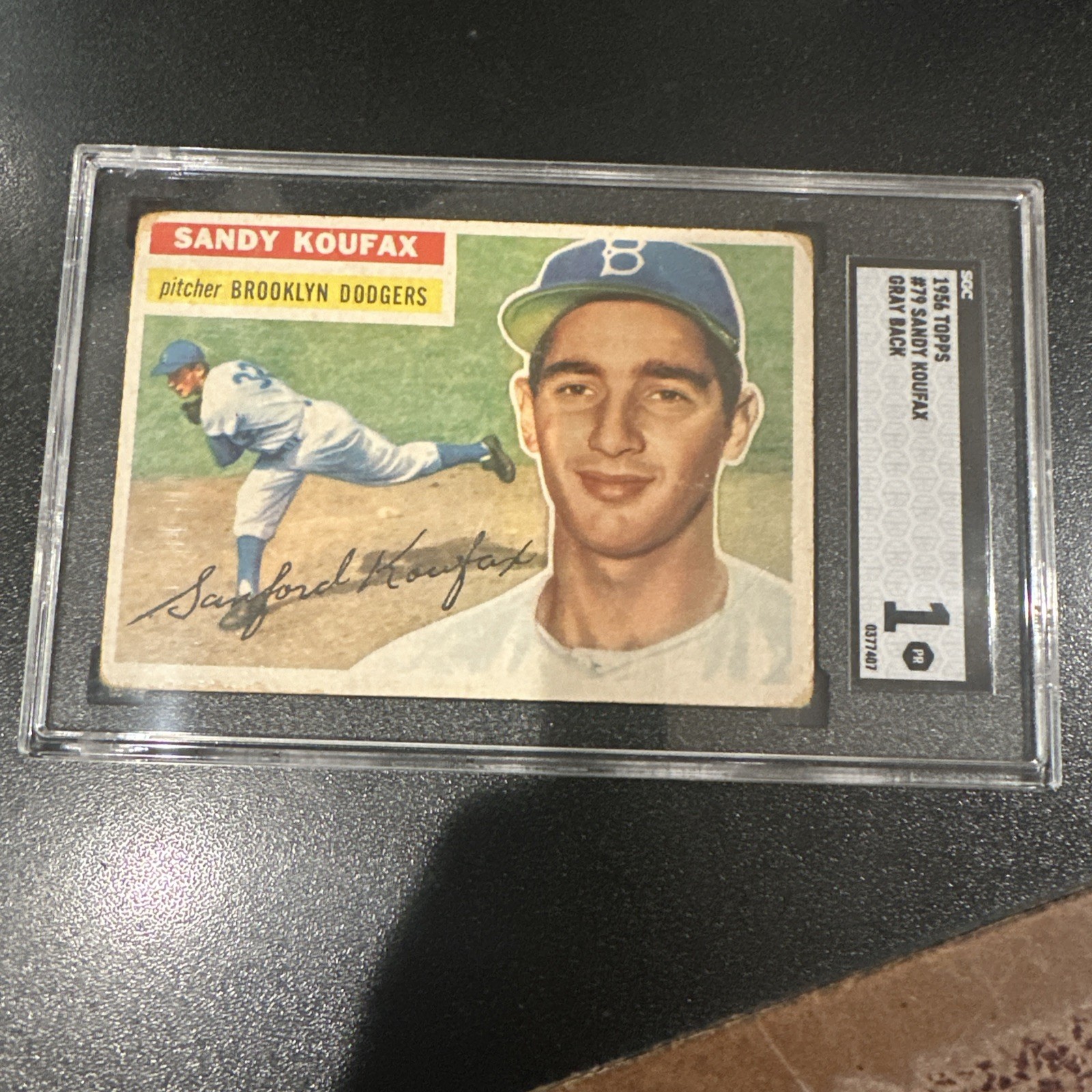1956 Topps Sandy Koufax #79 Gray Back SGC 1