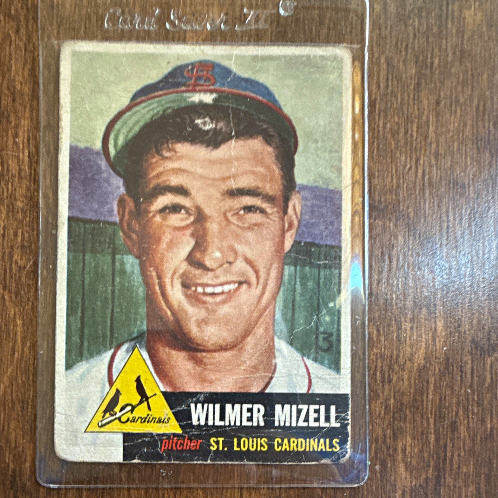 Topps 1953 Topps Vinegar Bend Mizell #128 St. Louis Cardinals MLB Bio White