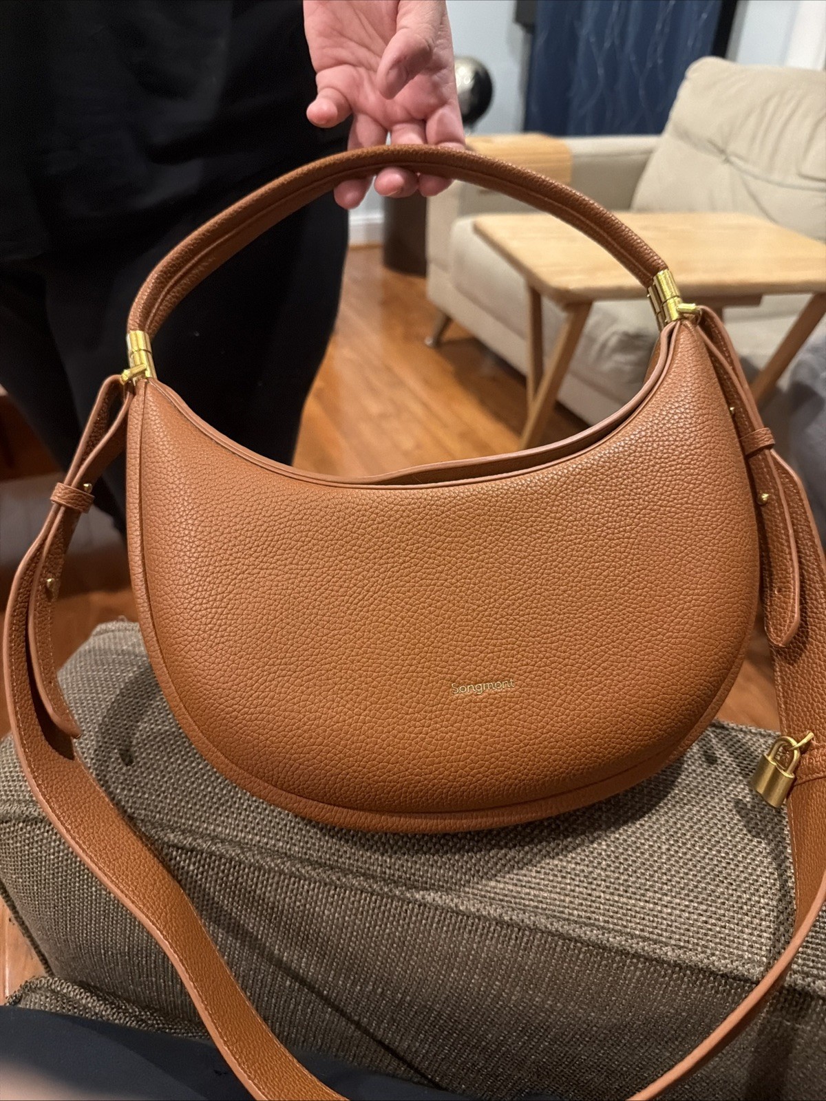 Songmont medium Luna  Bag Caramel/Amber New open box wo tags