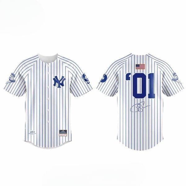 Yankees 2026 Jay-Z 30 Years Of Music Career Baseball Jersey Striped